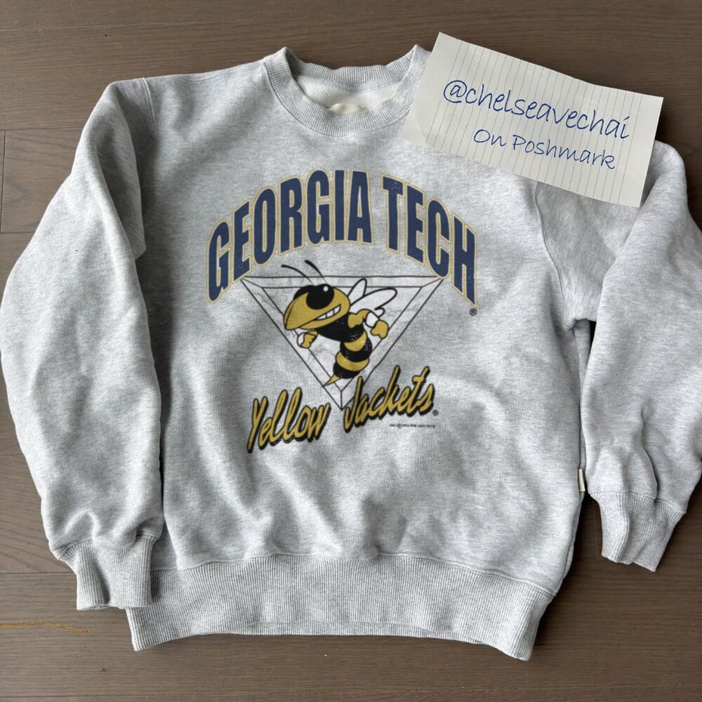 Vintage NCAA Georgia Tech Yellow Jackets Football Sweatshirt Georgia Tech Shirt